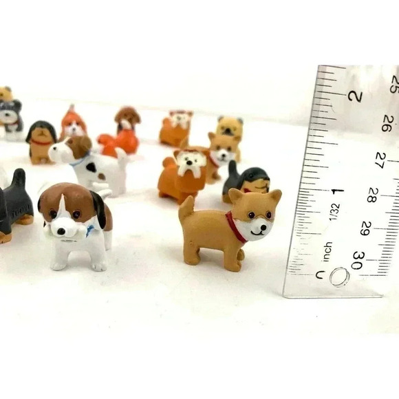34 pc Tiny Dogs Miniature Figurines Crafts Various Breeds NEW Puppy Pet - Picture 2 of 12